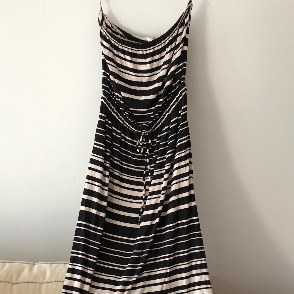 J. Crew Striped Strapless Maxi Dress Size Medium